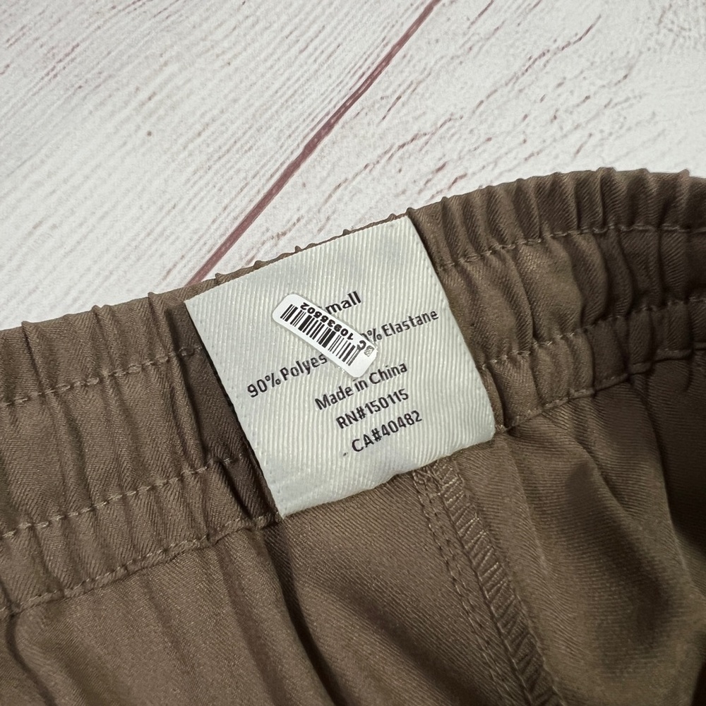 Varley Cypress Turn Up Pant - Small - stretch twill tan brown drawstring tapered - Picture 10 of 11
